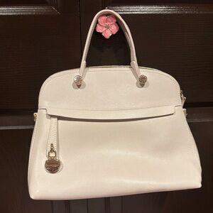 Furla Like New White Handbag